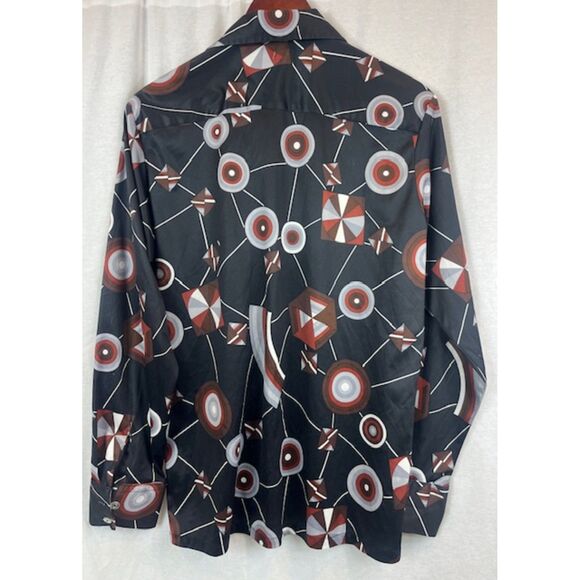 Vintage 70's Joel California 100% Polyester Disco Shirt Men's size Medium - Picture 3 of 4
